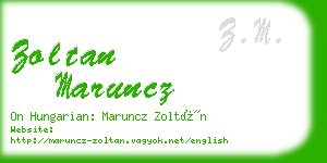 zoltan maruncz business card